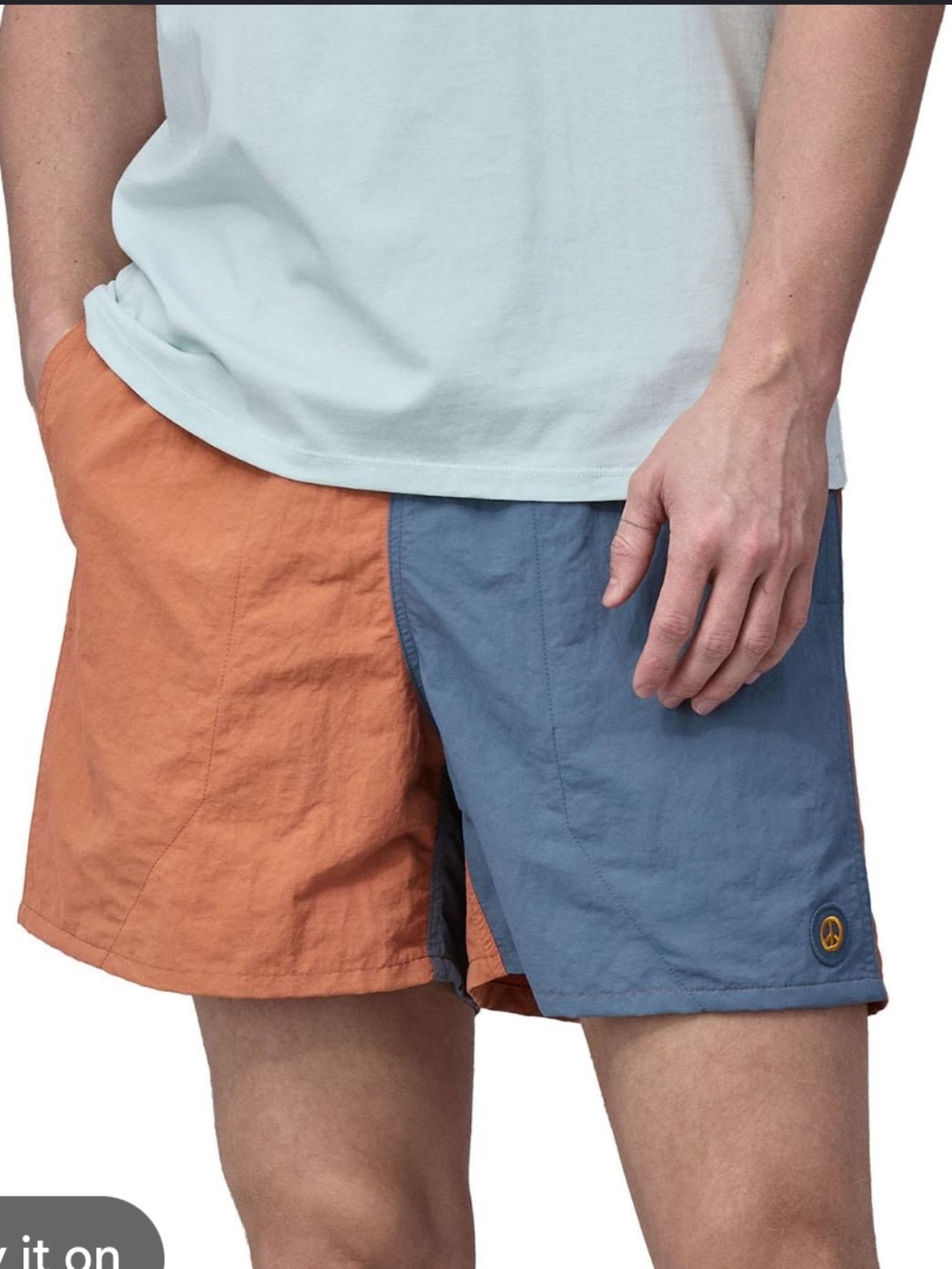 Patagonia Baggies‎ Netplus Shells Shorts Mens 5" Colorblock Purple Orange Sz XL